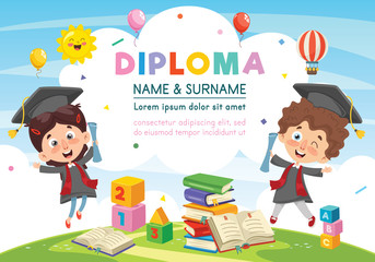 Vector Illustration Of Diploma Design
