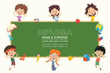 Vector Illustration Of Diploma Design