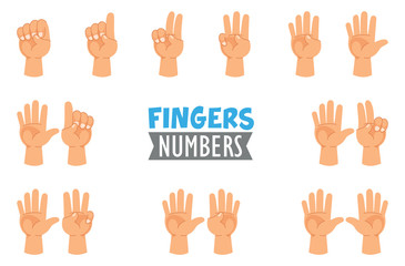 Vector Illustration Of Hand Gestures