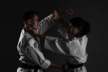 karate girl and boy