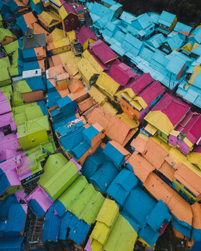 The rainbow village in Malang, Indonesia