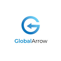 Letter G Arrow Logo Template