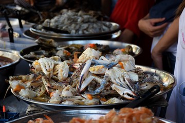 Marinaded spicy crab.