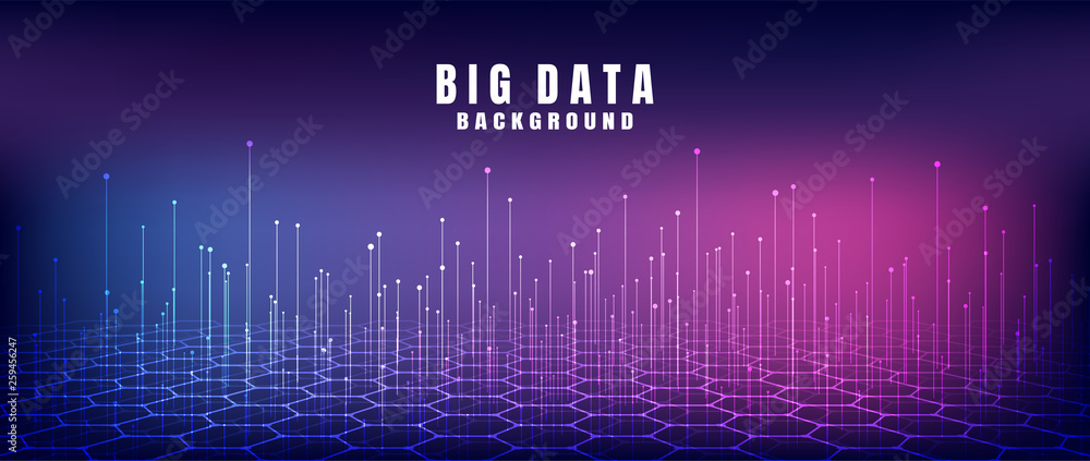Aufkleber abstract technology background with big data. internet connection, abstract sense of science and tec