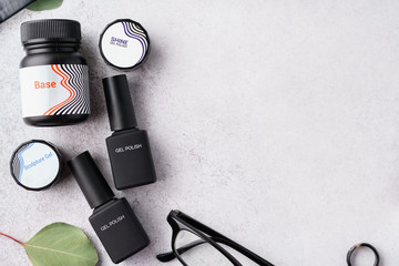 Professional cosmetic accessories for manicure and pedicure.