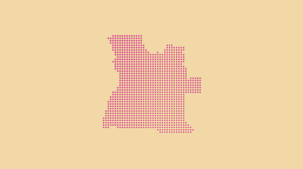 Abstract flat colorful Angola map