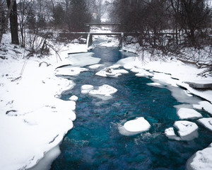 river in winter