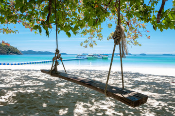 Seaside swings With a comfortable holiday.