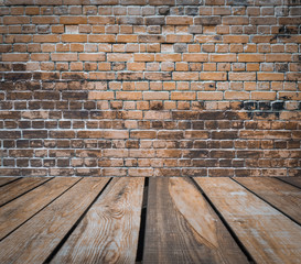 old room with brick wall