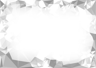 グレーのポリゴンベクターフレーム背景素材