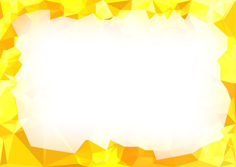 黄色のポリゴンベクターフレーム背景素材