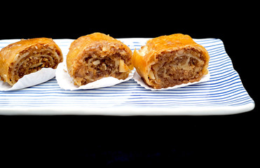 bakhlava dessert on plate 