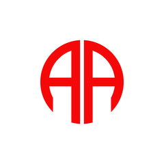 AA letter logo design vector template