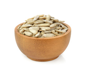 Sunflower seeds isolated on white background