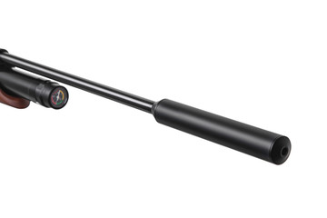 pneumatic rifle isolated on white