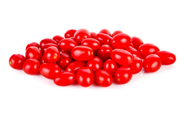 Fresh tomatoes on white background.