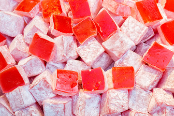 Traditional style turkish delight sweets