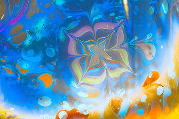 Abstract grunge art background texture with colorful paint splashes