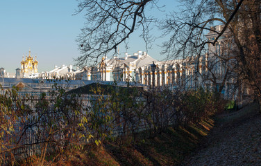 Catherine's Palace, Pavlovsk , Clear autumn day in the park, St. Petersburg, Russia