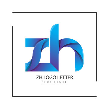 zh z h circle lowercase design of alphabet letter combination with infinity suitable as a logo for a company or business - Vector
