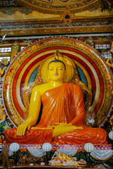  Sitting Buddha Inside the Gangaramaya temple in Colombo in Sri Lanka
