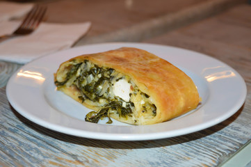 Visiting restaurant 'Lvivski pliacky' in Kyiv, Ukraine on April 1, 2018. 