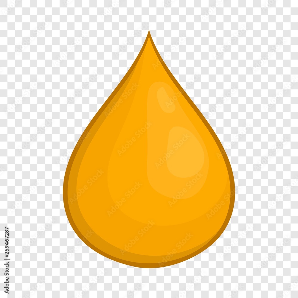 Poster drop of honey icon in cartoon style isolated on background for any web design
