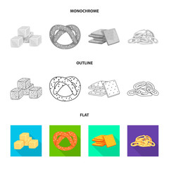 Vector design of Oktoberfest and bar icon. Collection of Oktoberfest and cooking stock vector illustration.