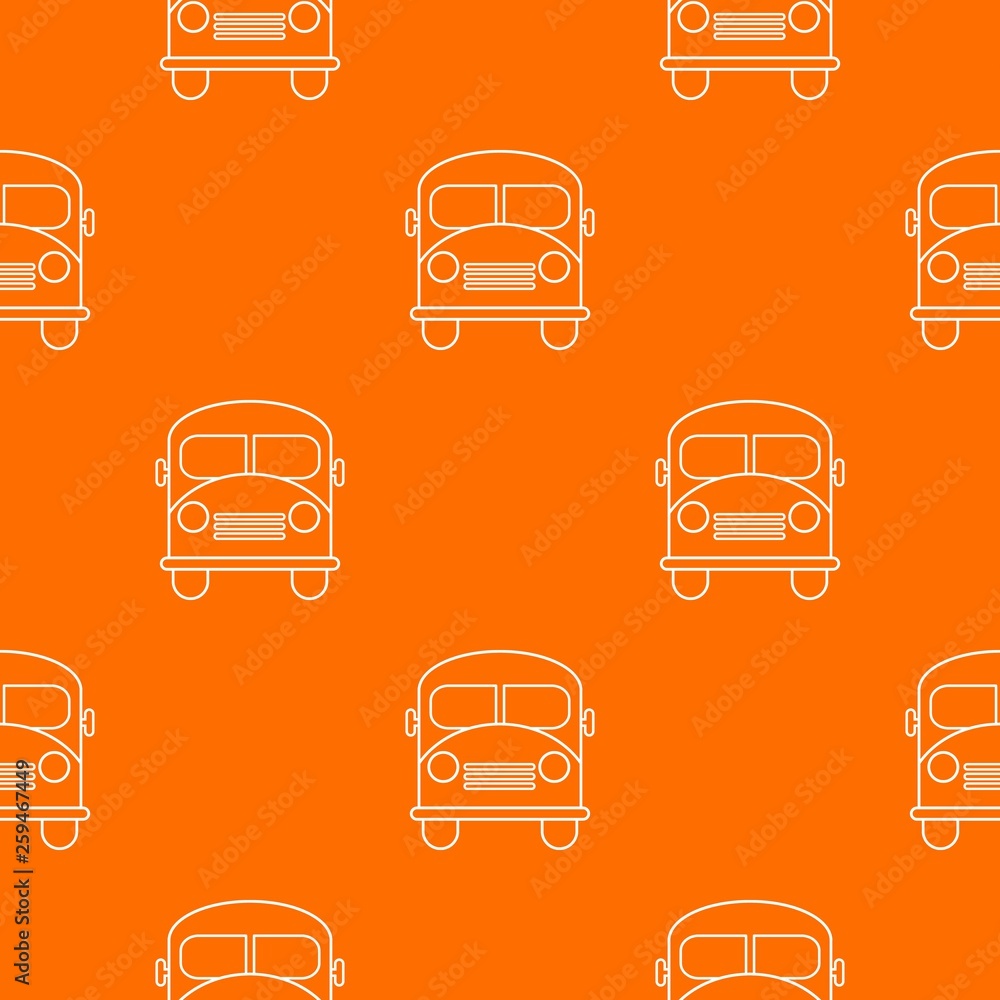Poster school bus pattern vector orange for any web design best