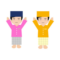 happy ramadan kids collection template. vector