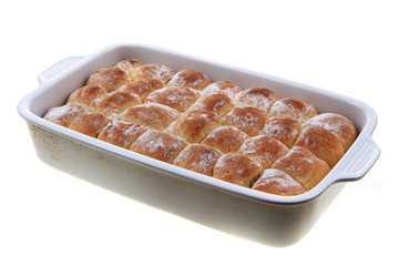 typical czech cake with plum jam isolated