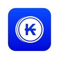 Coins lao kip icon digital blue for any design isolated on white vector illustration