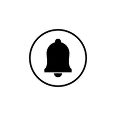 Bell Icon in trendy flat style isolated on grey background. Notification symbol for your web site design