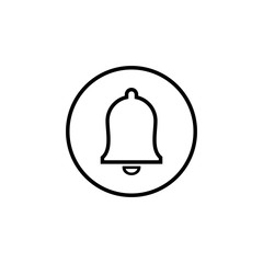 Bell Icon in trendy flat style isolated on grey background. Notification symbol for your web site design