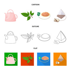 Vector design of healthy and floral  sign. Set of healthy and gradient vector icon for stock.