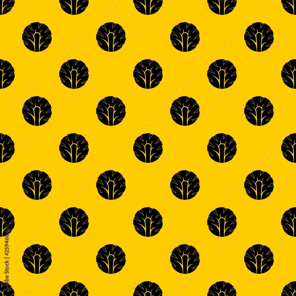 Poster fresh slice of broccoli pattern seamless vector repeat geometric yellow for any design