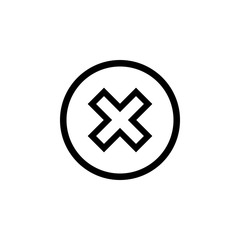 Obraz premium Close vector icon. Delete icon. remove, cancel, exit symbol