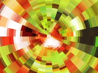 Green orange circular abstract background