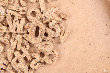 old letters from bread