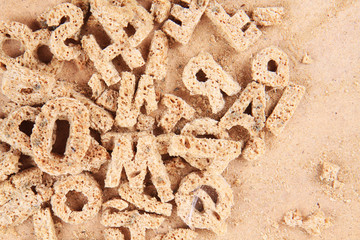 old letters from bread