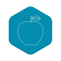 Apple icon. Outline illustration of apple vector icon for web