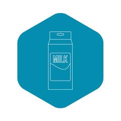 Milk icon. Outline illustration of milk vector icon for web