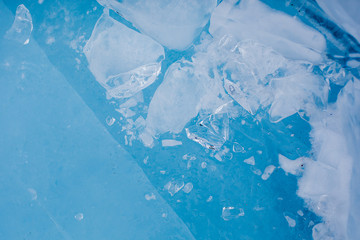 Wonderful ice on the Baikal lake
