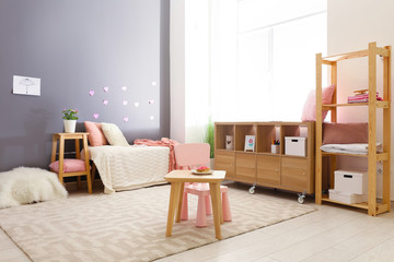 Interior of cozy kids room