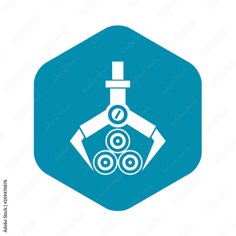 Poster log loader icon in simple style on a white background