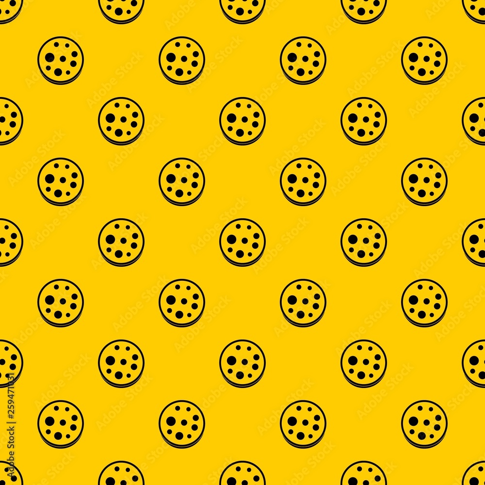 Poster slice of salami pattern seamless vector repeat geometric yellow for any design