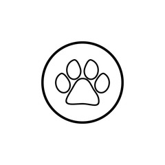 Paw icon vector. Paw Print icon
