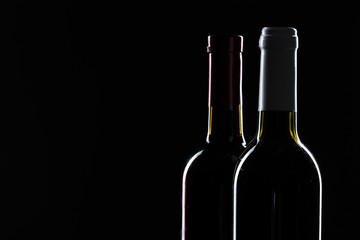 Wine bottle mockup. Front view.