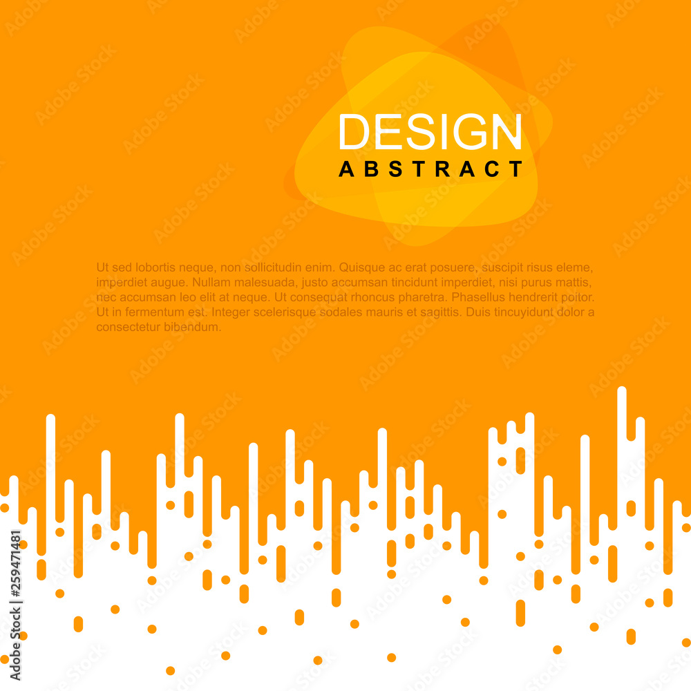 Poster abstract rounded yellow lines. halftone transition. vector illustration. isolated on white backgroun