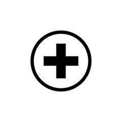 Plus Icon vector. Add icon. Addition sign. Medical Plus icon